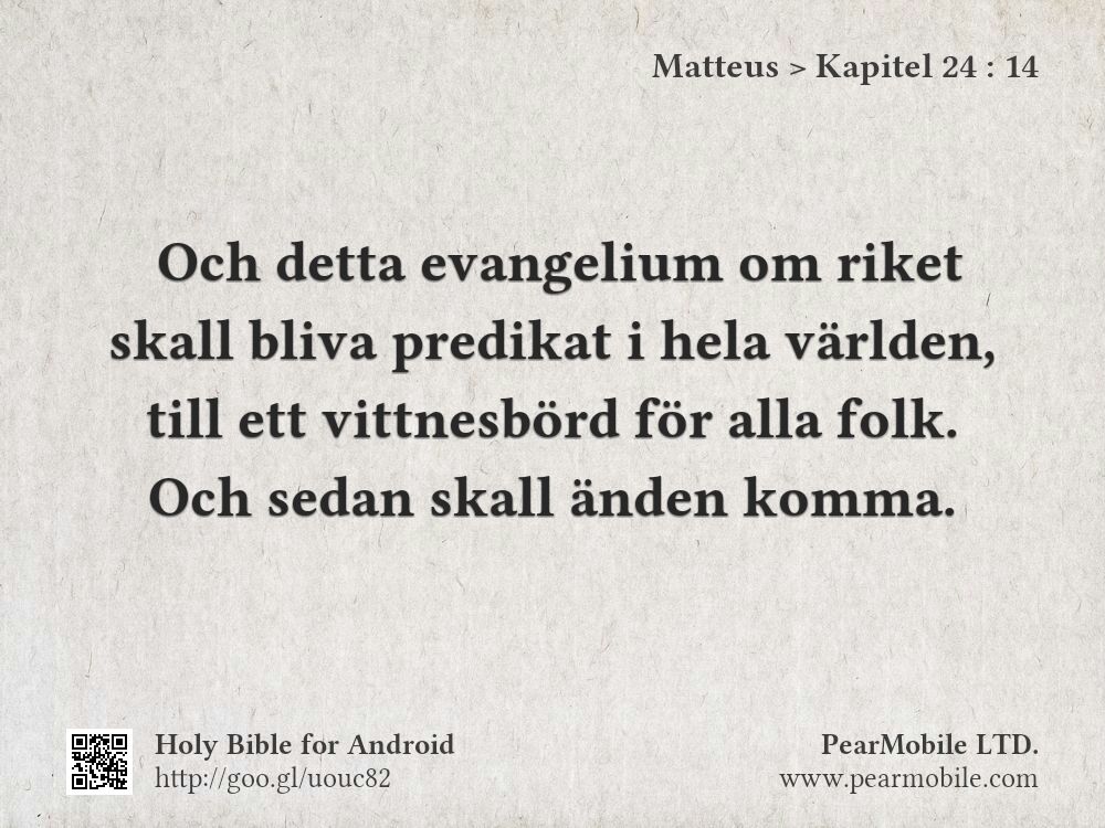 Matteus, Kapitel 24:14